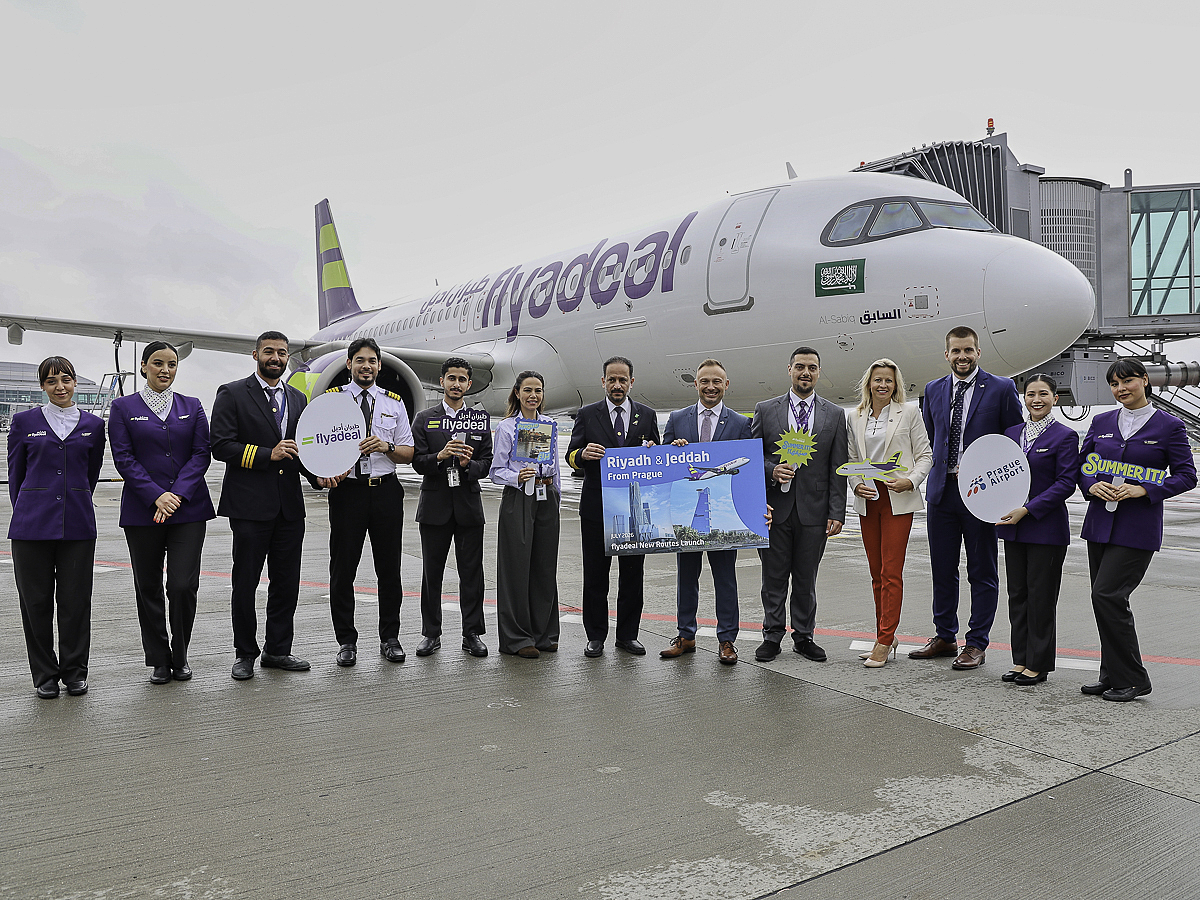 Přivítání Airbusu flyadeal na Letišti Praha