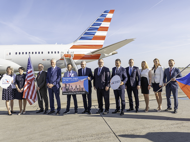 Boeing 787 Dreamliner na Letišti Praha