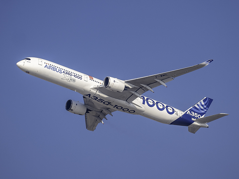 Airbus A350 na Dubai Airshow, ilustrační foto
