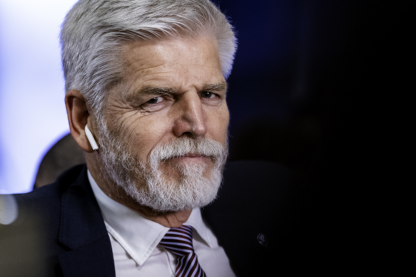 Petr Pavel na setkání s novináři před TV přenosem (archivní foto redakce)