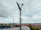 Hasiči si na Městském stadionu Ostrava-Vítkovice procvičili záchranu osoby z osvětlovacího stožáru