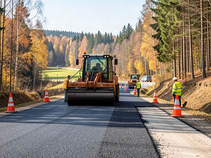 Oprava silnice mezi Horním Slavkovem a Loktem